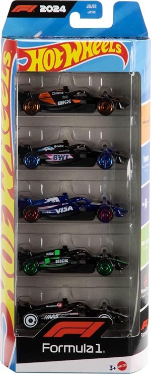 Hot Wheels Formula 1 Toy Cars Pack of 5