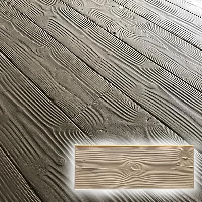 Concrete Wood Stamp Flexible Mat 24x9 - Made in USA | Durable Polyurethane | Realistic Wood Grain Texture Plank Patterns for Driveways and Patios SM 5000