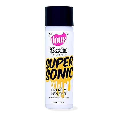 The Doux Supersonic Honey Condish 3-in-1 Conditioner for Curly Hair Leave-In, Rinse-Out & Pre-Poo Detangler with Aloe, Honey & Amino Acids Moisturizing Conditioner for All Curl Types