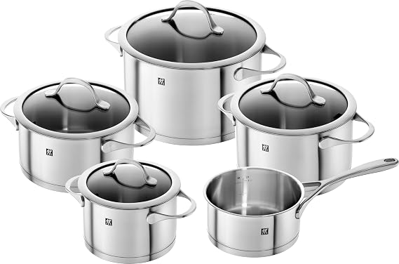 Zwilling Cookware Set Essence Silver 5-Piece