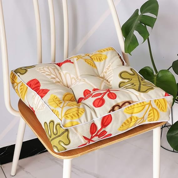 vctops 1PC Indoor Outdoor Bohemian Square Chair Cushion Seat Pad Floor Cushion Pillow (Flower Grass 1, 16"X16")