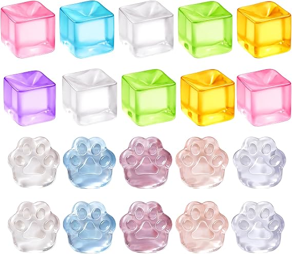 20PCS Mini Cube Squeeze, Cat Paw Squeeze and Fidget Squeeze, Stress Mini Sensory for Party Favors, Friend Gift