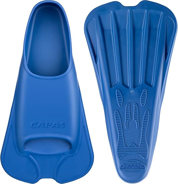 CAPAS Swim Training Fins, Short Blade Pool Lap Swimming Fins with Mesh Bag