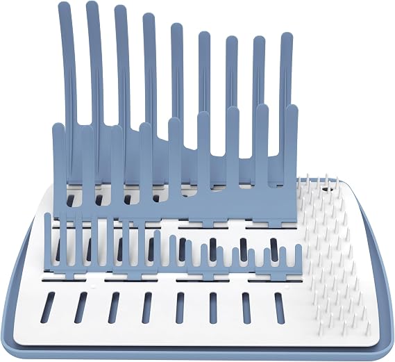 Dr. Brown's Folding Baby Bottle Drying Rack, Blue/White
