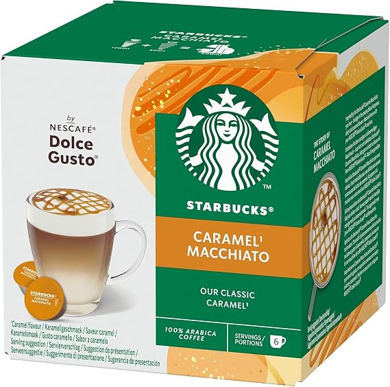 Nescafe Dolce Gusto Starbucks Caramel Macchiato Coffee Pods x12 (Pack of 1)