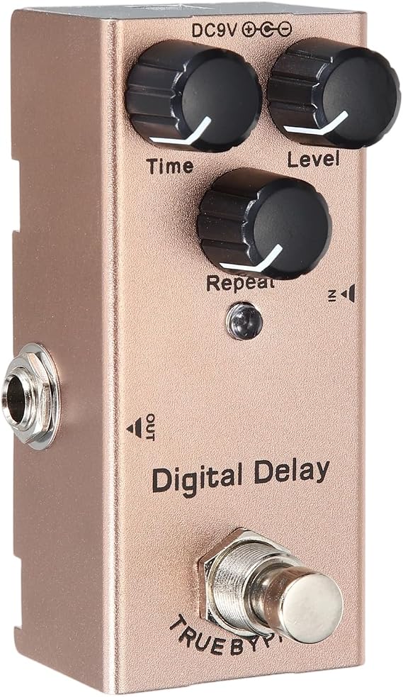 Electric Guitar Effects Pedal-DC 9V / Light Brown/Digital Delay True Bypass Mini Single Type Effects Pedal [for Electric Guitar & Bass]
