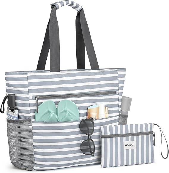 G4Free Beach Bag, Waterproof Sandproof Large Capacity Foldable for Women