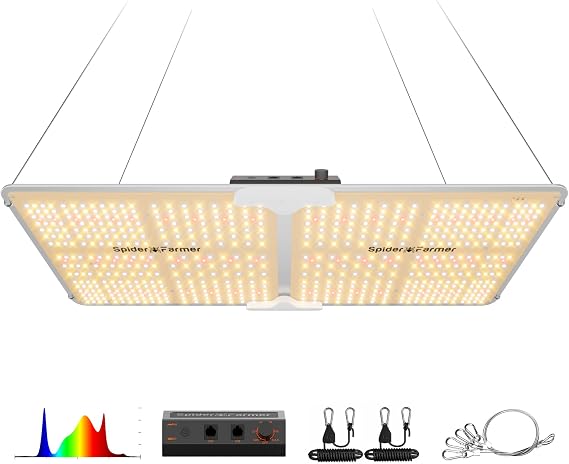 Spider Farmer SF2000 Samsung LM301H EVO LED Grow Light Full Spectrum Plant Light Dimmable & High Efficiency & High Penetrating Lamp for Seeding Vegetables Flowers 2x4 Grow Tent