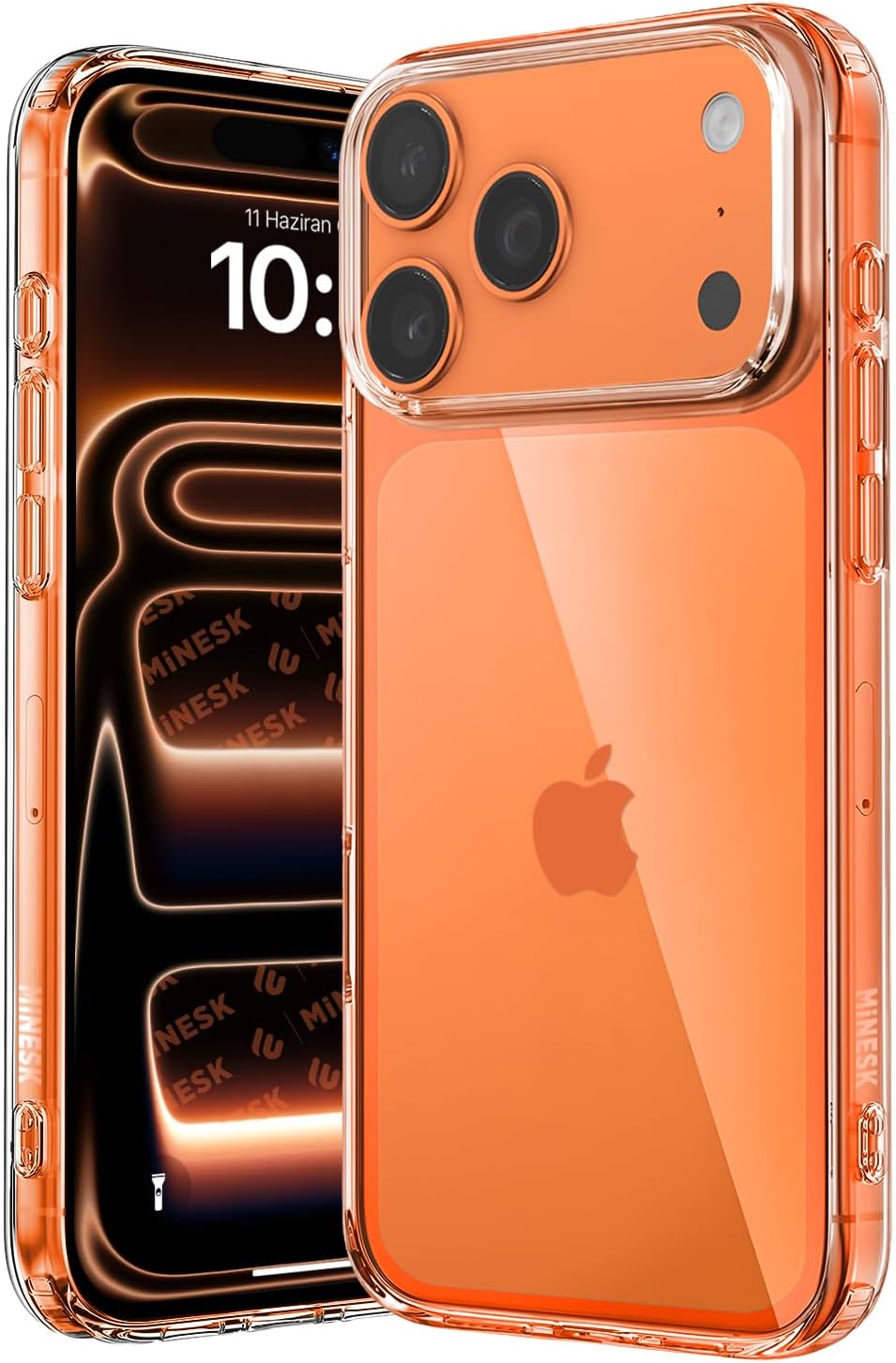 Compatible with Minesk iPhone 17 Pro Cyrstal Clear Transparent Silicone Case Back Hard Polycarbonate Edges Soft Tpu Silicone Premium Ultra Clear Case Cover Cyrstal Clear, 17 Pro