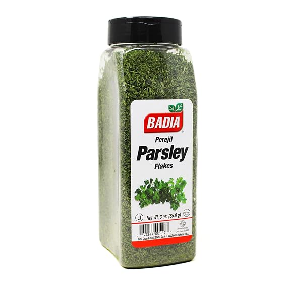 Badia Parsley Flakes, 3 oz Fresh Aromatic Herb for Cooking, Garnishing & Seasoning