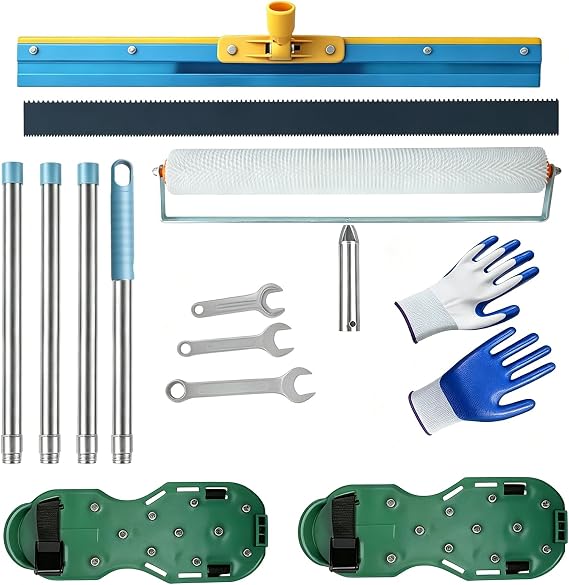 Complete Self Leveling Cement Tool Kit,Floor Leveling Tools for Epoxy & Concrete Coating (5)