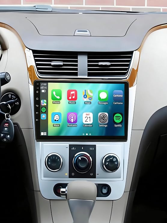 Surakey 4 Core Android 14 Car Stereo Radio for Chevrolet Malibu 2008 2009 2010 2011 2012 2+64G for Carplay Wireless & Andriod Auto Touch Screen 10 inch for Chevrolet Malibu GPS Navigation