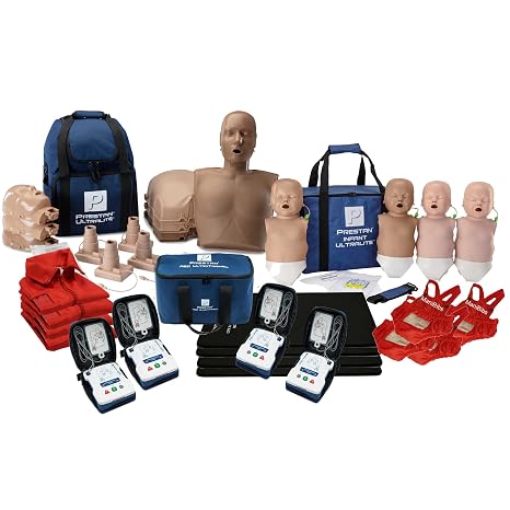 MCR Medical CPR Manikin/AED Training Kit, 4 Adult/4 Infant, Diversity Tone