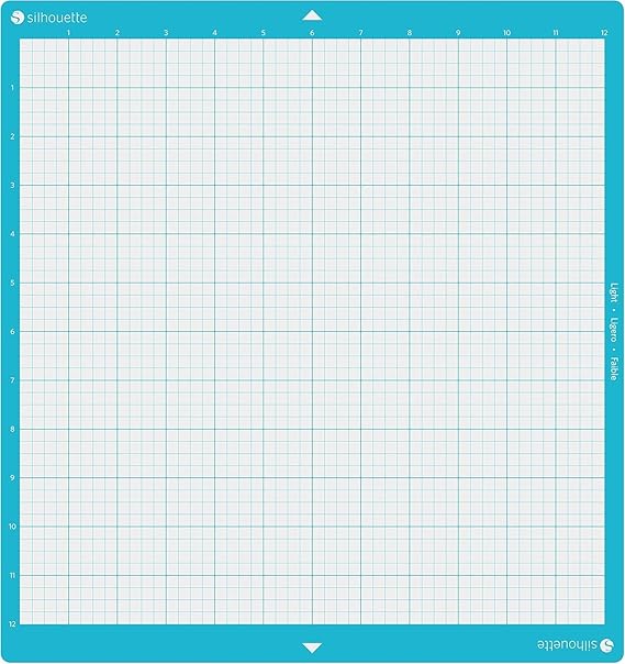 Silhouette CAMEO Light Hold Cutting Mat for Scrapbooking, Black | Light-Tack Adhesive for Delicate Materials - Compatible with Cameo 1-4 - Ideal for Copy Paper, Vellum, and Patterned Paper