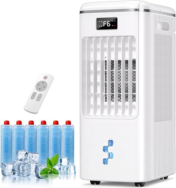 Windowless Portable Air Conditioners Fan, Swamp Cooler 3 Modes & 3 Speeds, 16FT Remote,12H Timer for Smart Auto-off, No Hose Needed,2-Gal Tank for 20H Cooling 36db Evaporative Air Cooler