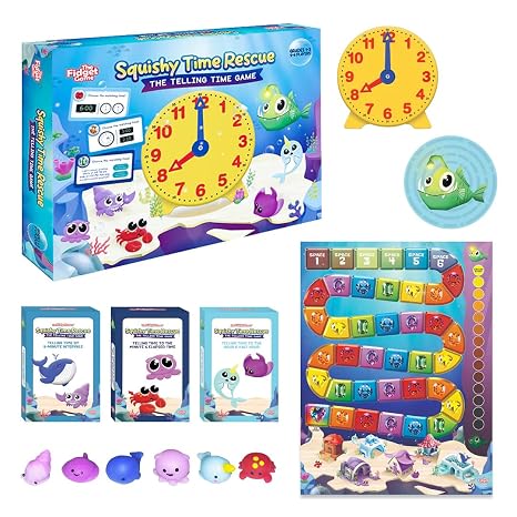 The Fidget Game Squishy Time Rescue - Telling Time Game for Kids Ages 6-11