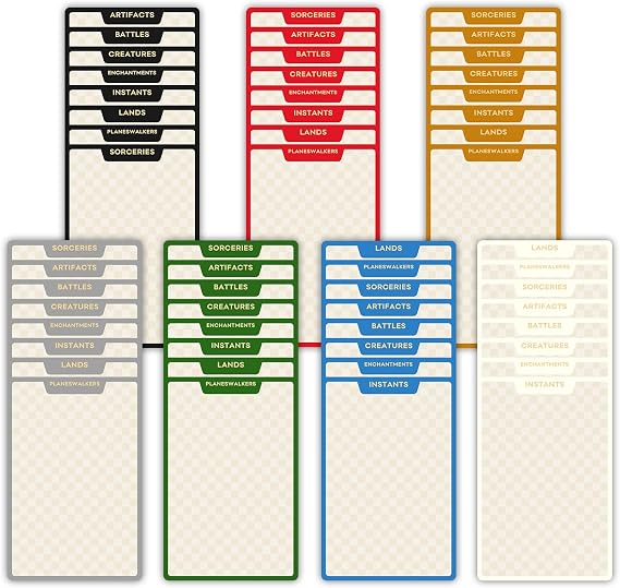 MTG Card Dividers for Storage Boxes, MTG Deck Box Dividers, Trading Card dividers, 2 Packs