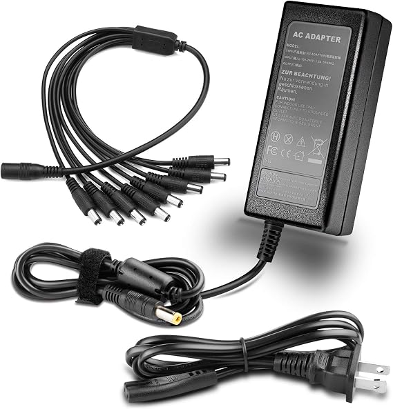 ARyee 12V 5A AC Adapter Charger Power Supply for Security Camera CCTV DVR Surveillance System