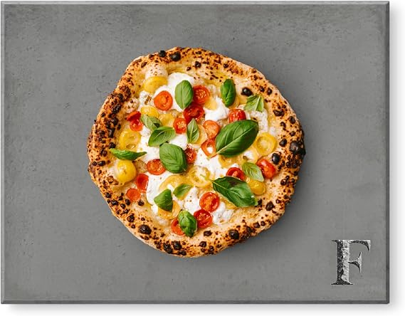 Custom Engraved FibraMent Pizza & Baking Stone 17.5" x 13.9" x 0.75" Monogrammed Baking Stone Gift Premium Commercial Grade for Home Ovens Superior Heat Retention Made in USA