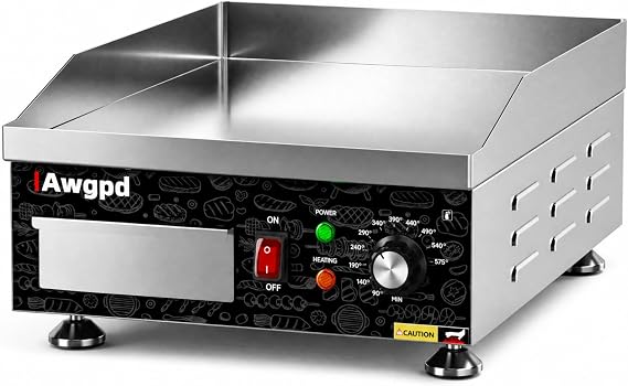 14" Commercial Electric Griddle,Electric Countertop Flat Top Griddle