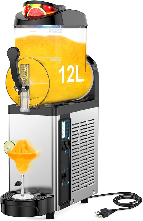 12L Commercial Slushie Machine Frozen Drink Maker Stainless Steel Slushy