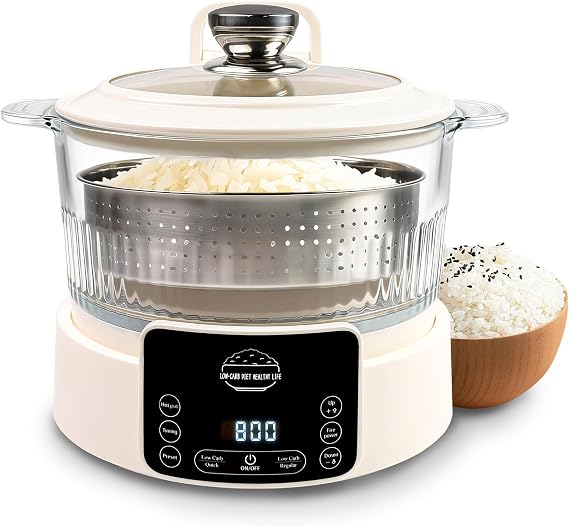 3L Low Carb Rice Cooker, 800W Rice Cooker That Removes Starch