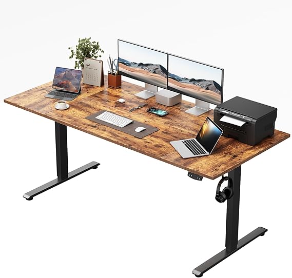 Klicelor Height Adjustable Electric Desk, 2 Memory Buttons, 140x80cm