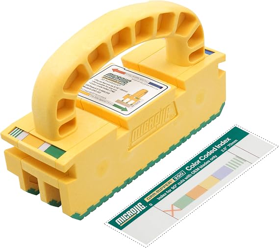 MICROJIG GRR-RIPPER 2GO Push Block for Routers, Jointers, Band and Table Saws, Woodworking Tool, Extreme Grip, GR2-GO, Yellow/Green