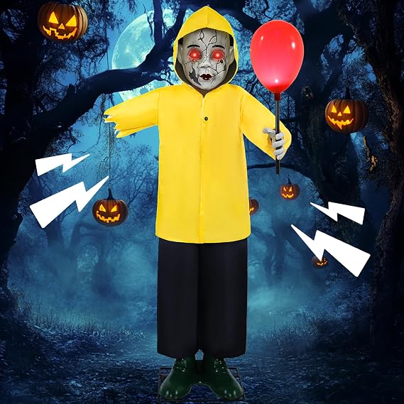 Halloween Animatronics Decorations 4FT Life Size Animated Props