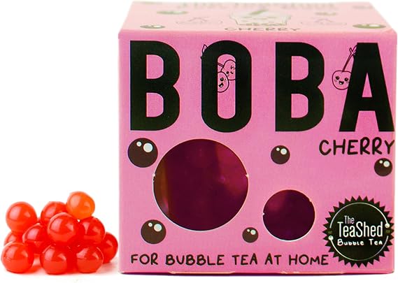 Cherry Fruit Juice Filled Popping Boba | Bursting Pearls for Bubble Tea and Dessert Toppings | 150g 3 Servings | Vegan | By THE TEASHED
