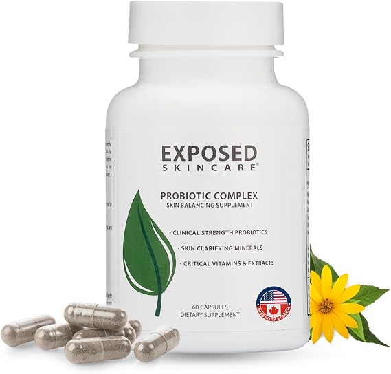 Exposed Skin Care Probiotic Supplement Complex with 1 Billion CFU