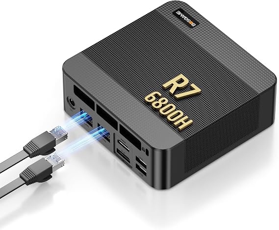 BOSGAME P6 Neo Mini Gaming PC, Ryzen 7 6800H, 24GB RAM, 1TB PCIe4.0 SSD