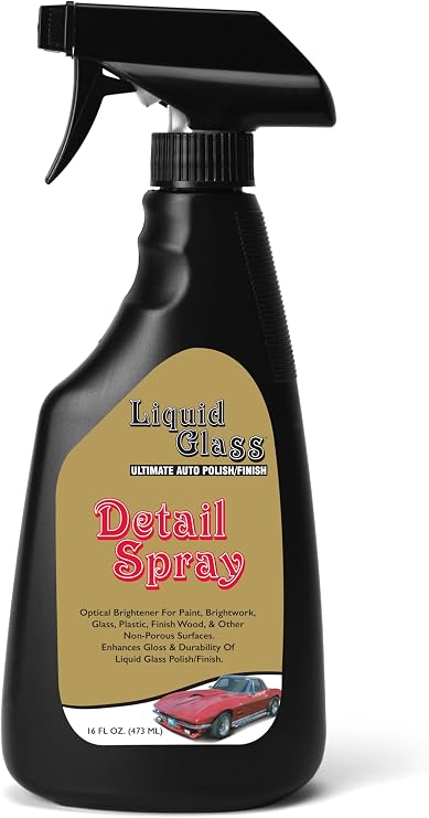 Liquid Glass Detail Spray - Optical Brightener For Paint, Brightwork, Glass, Plastic, Finish Wood, Other Non-Porous Surfaces.