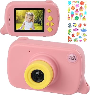 Kids Camera Girl Toys for 3-8 Year Old Girls Children Digital Cameras Shockproof Protection Ideal Christmas Birthday Gifts for 4 5 6 7 8 9 Year Old Girl with 16GB Memory Card by Zayyd Pink