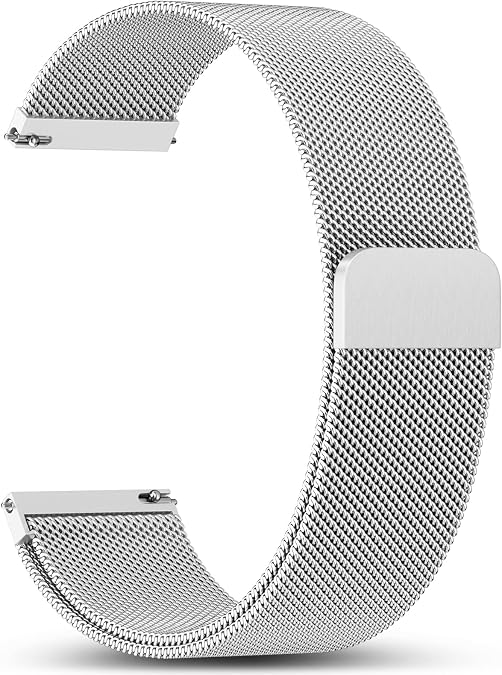 GEAK 18mm 20mm 22mm Metal Watch Band Compatible with Garmin Vivoactive 5 Watch Bands, Vivoactive 6/3/Venu 3S/2S, Quick Release Stainless Steel Milanese Loop Mesh Strap for Venu 3/Venu 2 Men Women