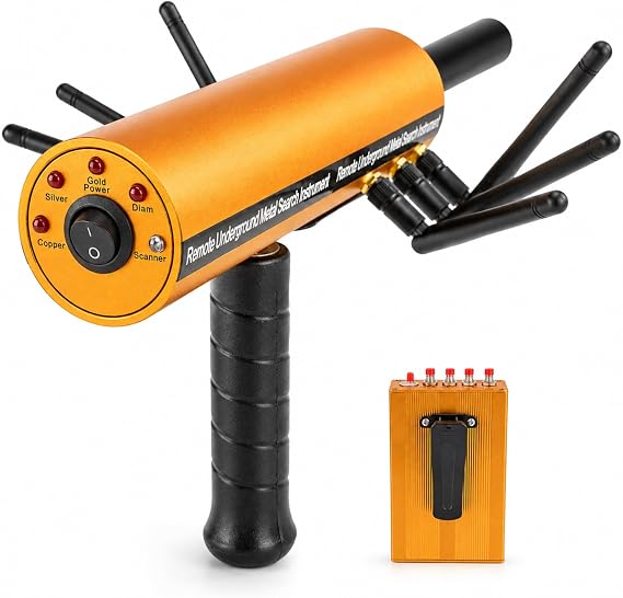 Gold Detector Underground, Ground Penetrating, AKS Metal Detector Metal Pinpointer 30m Depth 1200m Range 6 Antenna Accurate Finding Gold Detector