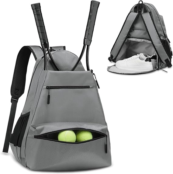 Tennis Backpack for 2 Rackets Tennis Bag w/Shoe Compartment