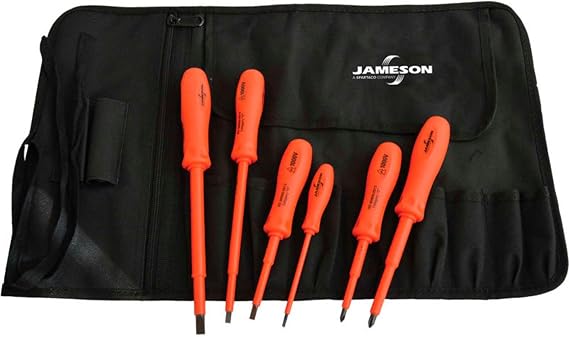 Jameson JT-KT-02100 1000V Screwdriver Insulated Tool Kit, 6-piece