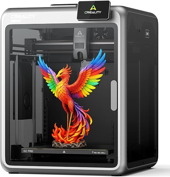 Creality K2 Pro (A) 3D Printer, Support Multicolor Printing Needs CFS | 600mm/s Max High-Speed, Dual AI Camera, Fully Assembled Auto Leveling, 300x300x300mm Large Print Volume, for Pros & Hobbyist