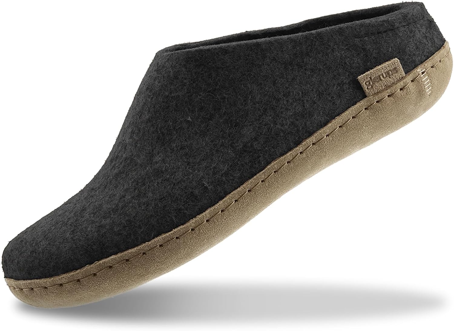 GLERUPS Slip On Slippers Women and Men | Unisex Slip-on Wool Slippers with Leather Sole | Comfy Slippers Women Men | Cosy Gents and Ladies Slippers