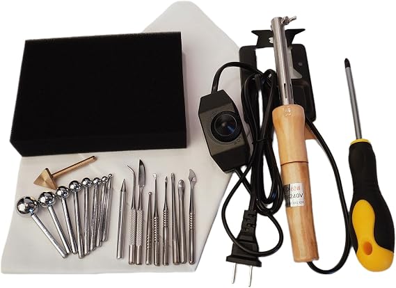 Electric Fabric Flower Maker, Artificial Flower Ironing Machine with 18 Ironing Heads, Adjustable Temperature, DIY Cloth Fabric Flower Making Tool Set