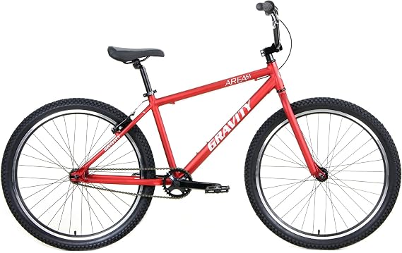 Gravity Area 51 Adult BMX Bike Aluminum Frame Single Speed Cruiser - Two Sizes!