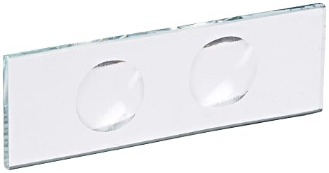 United ScientificTM CSTK02 Concavity Glass Slide, 3mm Thick, 2 Concavities, 75mm Length, 25mm Width, Pack of 12
