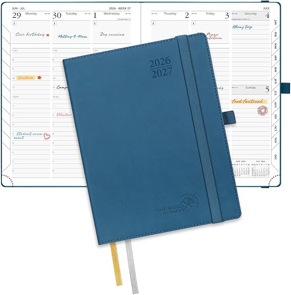 POPRUN Planner 2026-2027, 6.5" x 8.5", Academic Daily Weekly and Monthly