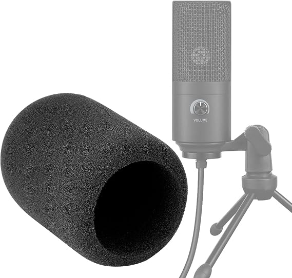 YOUSHARES K669B Pop Filter, Foam Mic Windscreen Compatible with Fifine USB Microphone (K669B K669 K669L K669G K669PRO2 K669S) for Recording and Streaming