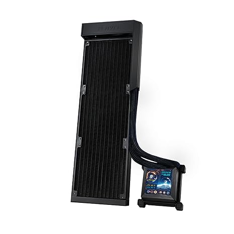 LIANLI LL-HS-LCD-360-N-BK Simple Water Cooling Kit, Fanless Model, HydroShift LCD 360, No Fan, Black, Side Mount Design, 2.88-inch Screen, IPS LCD, Japanese Authorized Dealer