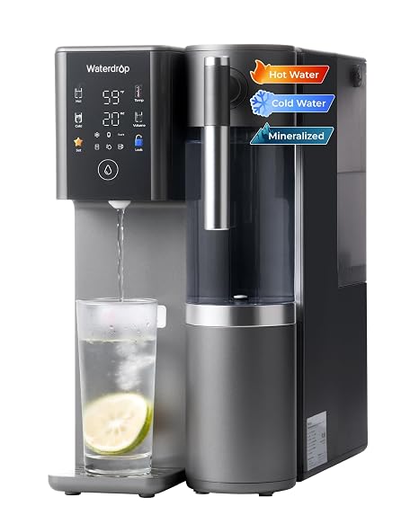 Waterdrop A2G Mineral Reverse Osmosis System Countertop, Instant Hot & Cold