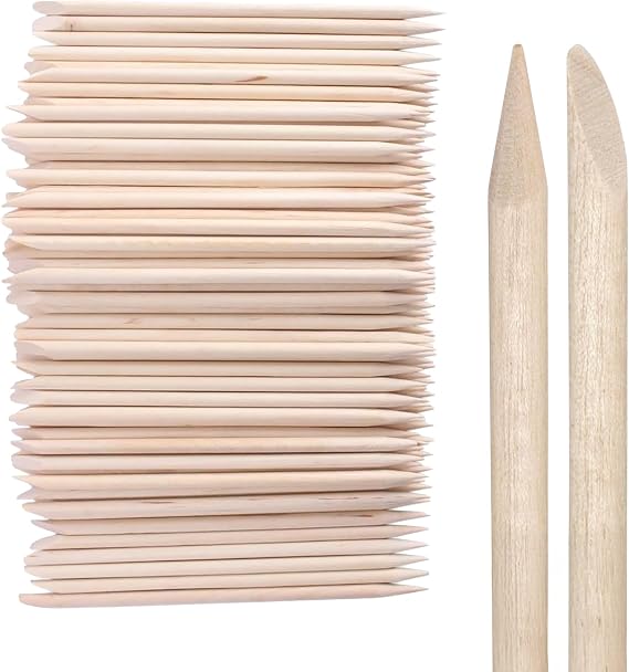 JOVANA 1000 pcs Nail Art Orange Wood Sticks Cuticle Pusher Remover Manicure Pedicure Tool 120mm