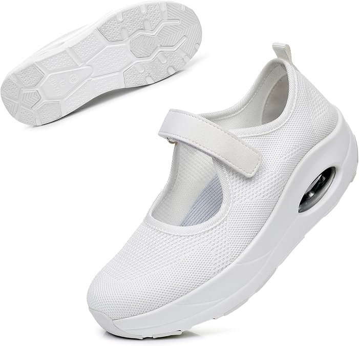 Git-up Women's Diabetic Walking Shoes Wide Toe Box Nursing Shoes