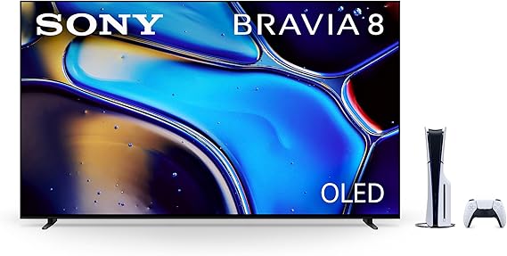 Sony 65 Inch OLED 4K Ultra HD TV BRAVIA 8 Smart Google TV & PlayStation 5 Disc Edition Console (Slim)